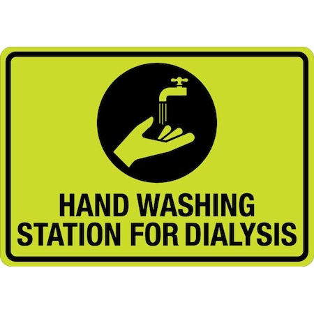 Lyle This Is A Hand Washing Sink Only, 14 in  x 10 in, HiVis Reflective Aluminum, LCUV-0161ST-RA_14x10 LCUV-0164ST-RA_14x10